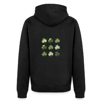 Shamrocks Saint-Patrick - Veste à capuche bio Premium Unisexe - noir - Dos - Nico (187cm)