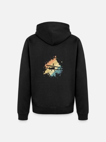 Wing Walker daredevil hobby - Unisex Premium Organic Zip Hoodie - black