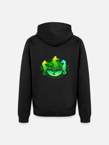 passed swimmer swimmer - Unisex Premium Organic Zip Hoodie - black