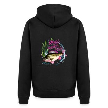 Pêcheurs aventureux - World of Fish Woman! - Veste à capuche bio Premium Unisexe - noir - Dos - Nico (187cm)