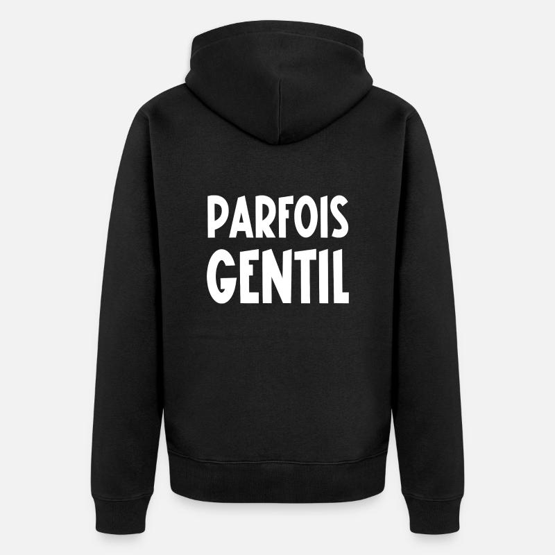 parfois gentil - Veste à capuche bio Premium Unisexe - noir