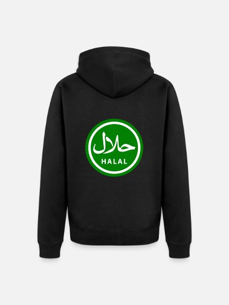 Halal - Unisex Premium Organic Zip Hoodie - black