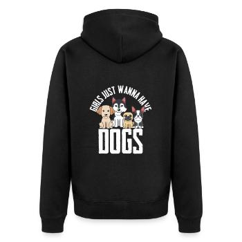 Les filles mamans de chien veulent juste avoir des chiens - Veste à capuche bio Premium Unisexe - noir - Dos - Nico (187cm)