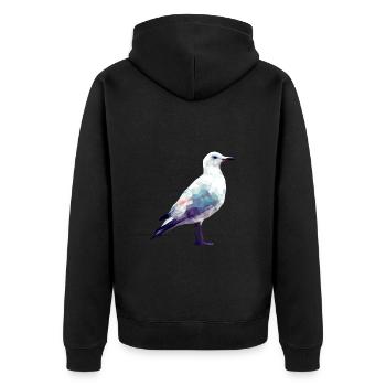 Polygone Seagull - Maritime - Veste à capuche bio Premium Unisexe - noir - Dos - Nico (187cm)