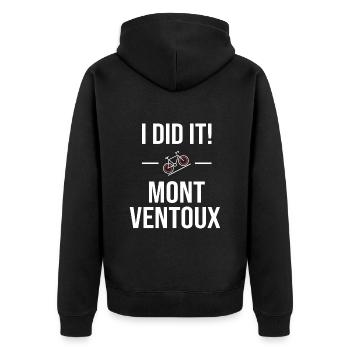 Cycling vélo Mont Ventoux - Veste à capuche bio Premium Unisexe - noir - Dos - Nico (187cm)