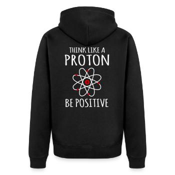 Positif penser Proton Atom Physik Physics Prots - Veste à capuche bio Premium Unisexe - noir - Dos - Nico (187cm)