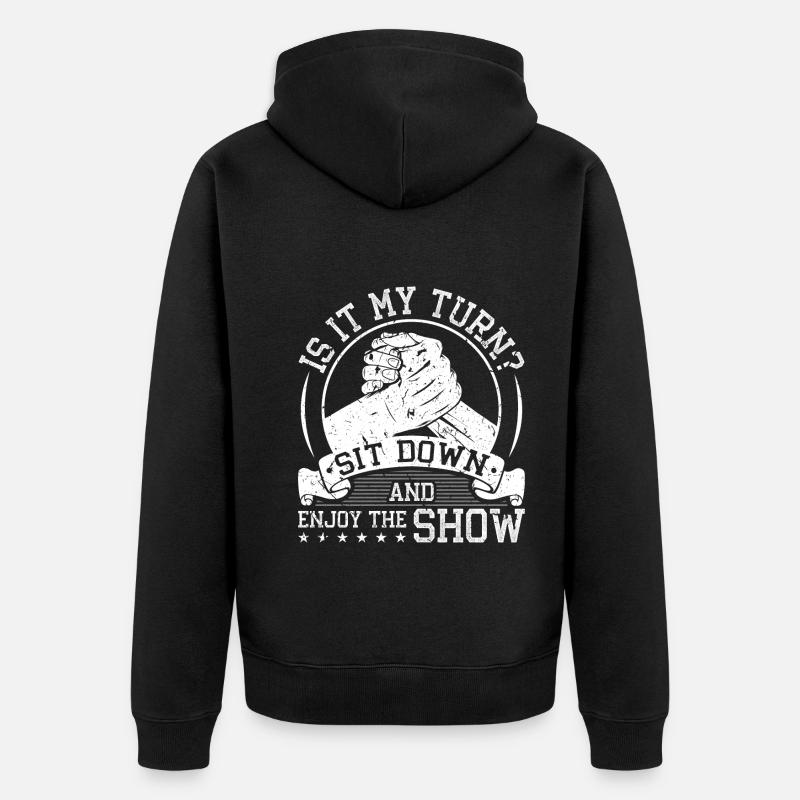 Arm Wrestle - Unisex Premium Bio Zip Hoodie - Schwarz