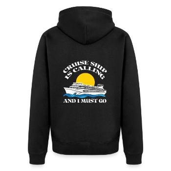 Cruise Cruise Ship - Unisex Premium Organic Zip Hoodie - black - Back - Nico (187cm)