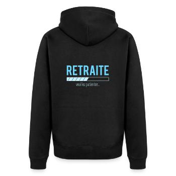 Retraite En Cours De Chargement Veuillez Patienter - Veste à capuche bio Premium Unisexe - noir - Dos - Nico (187cm)