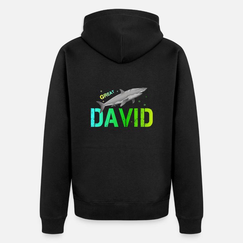 David - Veste à capuche bio Premium Unisexe - noir