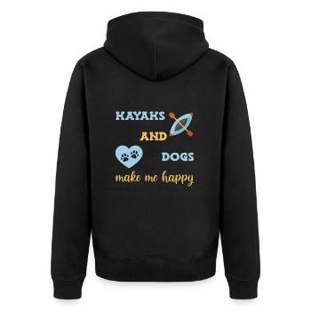 Kayak Kayaking - Veste à capuche bio Premium Unisexe - noir - Dos - Nico (187cm)