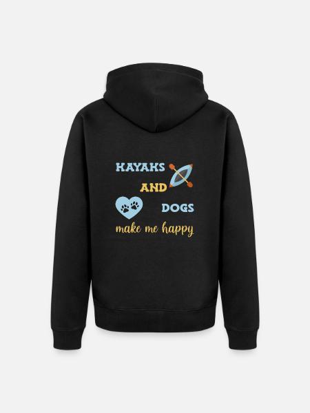 Kayak Kayaking - Unisex Premium Organic Zip Hoodie - black