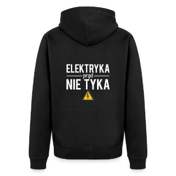 Elektryka prad nie tyka tata elektryk - Veste à capuche bio Premium Unisexe - noir - Dos - Nico (187cm)