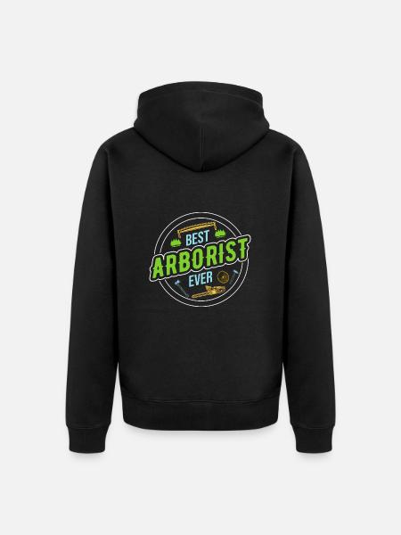 Logger Lumberjack Chainsaw - Unisex Premium Organic Zip Hoodie - black