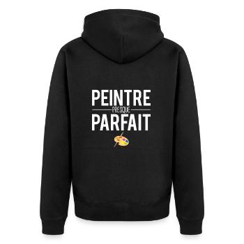 Peintre presque parfait meilleur peintre humour - Veste à capuche bio Premium Unisexe - noir - Dos - Nico (187cm)