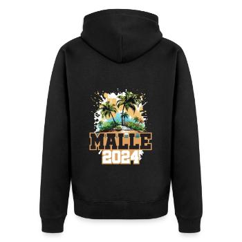 Malle 2024 Voyage Vacances - Veste à capuche bio Premium Unisexe - noir - Dos - Nico (187cm)
