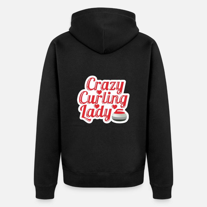 Curling - Unisex Premium Bio Zip Hoodie - Schwarz