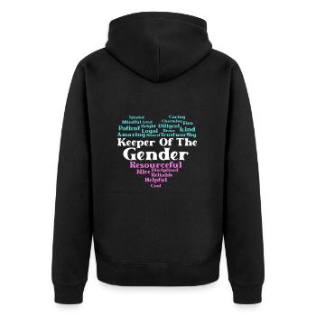 Gender Reveal Babyparty Geschlecht - Unisex Premium Organic Zip Hoodie - black - Back - Nico (187cm)