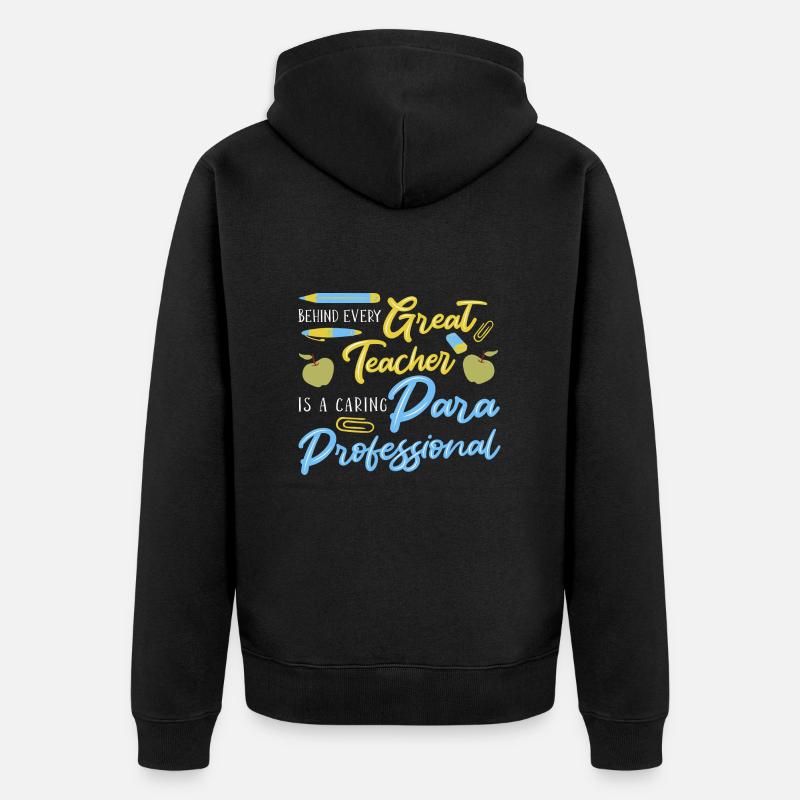 Paraprofessional - Unisex Premium Bio Zip Hoodie - Schwarz