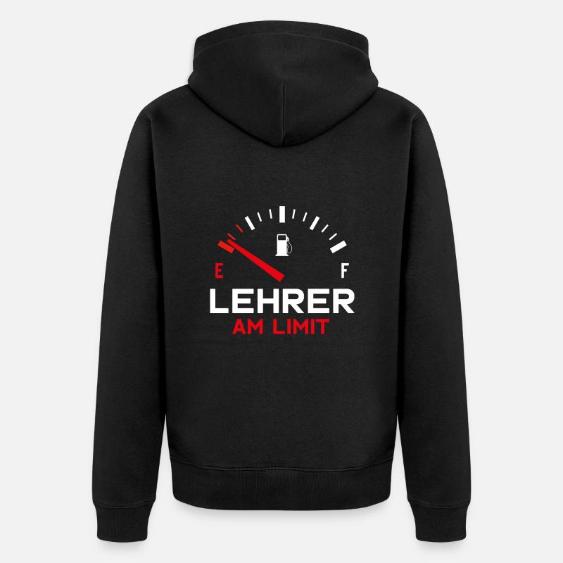 LEHRER AM LIMIT - Unisex Premium Bio Zip Hoodie - Schwarz