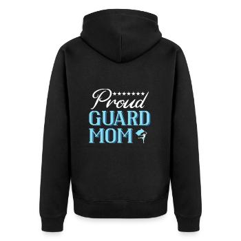 Color Guard - Unisex Premium Bio Zip Hoodie - Schwarz - Hinten - Nico (187cm)