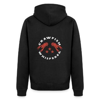 Langusten Languste - Unisex Premium Bio Zip Hoodie - Schwarz - Hinten - Nico (187cm)