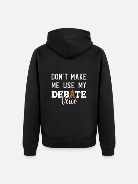 Debating Debate Arguing - Unisex Premium Organic Zip Hoodie - black