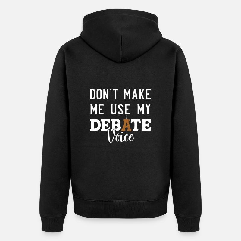 Débat Débat argumentation - Veste à capuche bio Premium Unisexe - noir