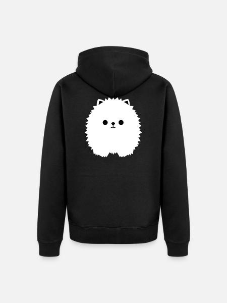 Zwergspitz V1 - Unisex Premium Bio Zip Hoodie - Schwarz