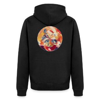 Cercle Résumé - Veste à capuche bio Premium Unisexe - noir - Dos - Nico (187cm)