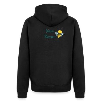 Kleine Hummel - Unisex Premium Bio Zip Hoodie - Schwarz - Hinten - Nico (187cm)