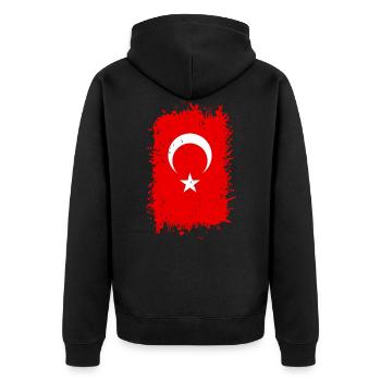 Turquie - Veste à capuche bio Premium Unisexe - noir - Dos - Nico (187cm)