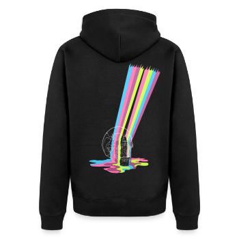 cri silencieux pour la lumière et la couleur - Veste à capuche bio Premium Unisexe - noir - Dos - Nico (187cm)