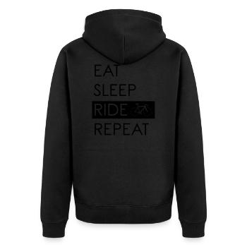 EAT SLEEP RIDE REPEAT - Veste à capuche bio Premium Unisexe - noir - Dos - Nico (187cm)