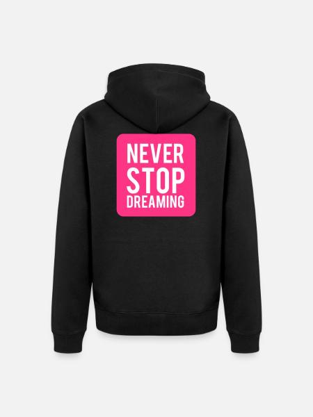 Dreamer. Traumfänger. Quotes. Geschenk - Unisex Premium Organic Zip Hoodie - black