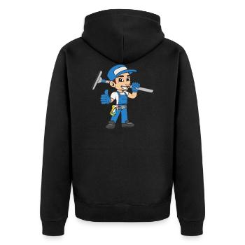 Building cleaner Window cleaner - Unisex Premium Organic Zip Hoodie - black - Back - Nico (187cm)