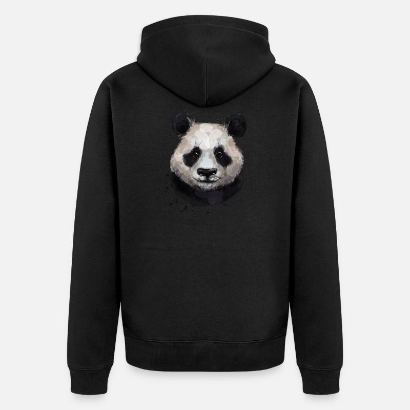 panda - Veste à capuche bio Premium Unisexe - noir