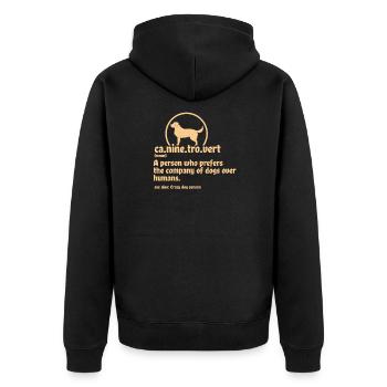 Amoureux de chiens - Veste à capuche bio Premium Unisexe - noir - Dos - Nico (187cm)