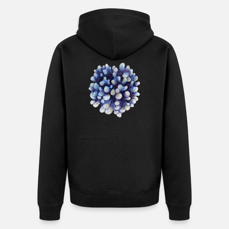 corail - Veste à capuche bio Premium Unisexe - noir