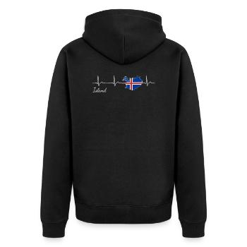 Battement de coeur battement de coeur - Veste à capuche bio Premium Unisexe - noir - Dos - Nico (187cm)