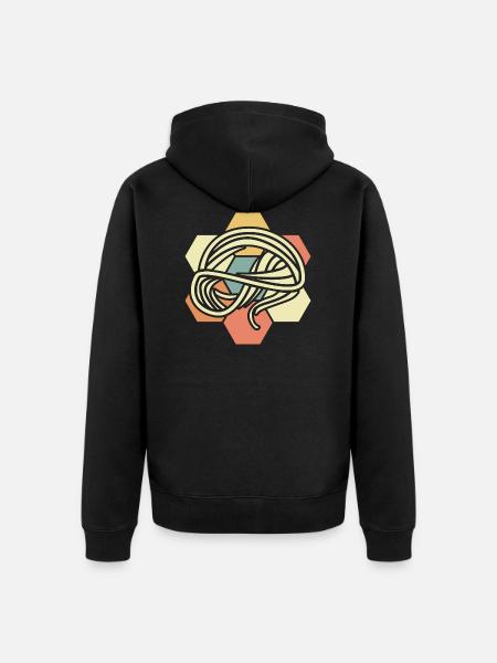 Spaghetti noodles - Unisex Premium Organic Zip Hoodie - black