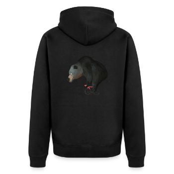 Ours animal vélo de course vélo vélo cadeau - Veste à capuche bio Premium Unisexe - noir - Dos - Nico (187cm)