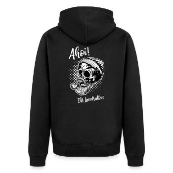 Ahoy ton marin Landlubber Nord Allemand Moin - Veste à capuche bio Premium Unisexe - noir - Dos - Nico (187cm)