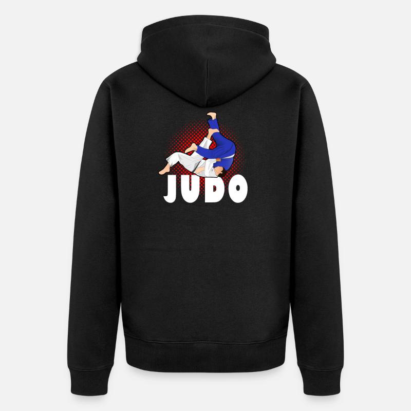 Judo - Unisex Premium Bio Zip Hoodie - Schwarz