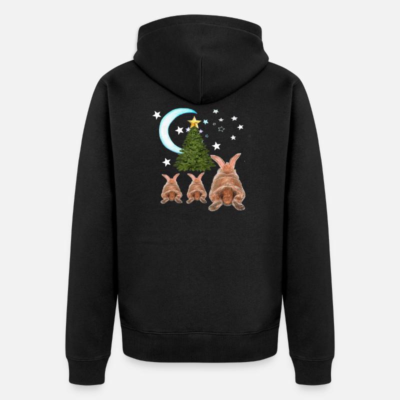 HASE , Noël - Veste à capuche bio Premium Unisexe - noir