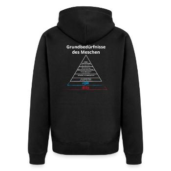 Besoins fondamentaux de l’homme: Wifi et batterie ! - Veste à capuche bio Premium Unisexe - noir - Dos - Nico (187cm)