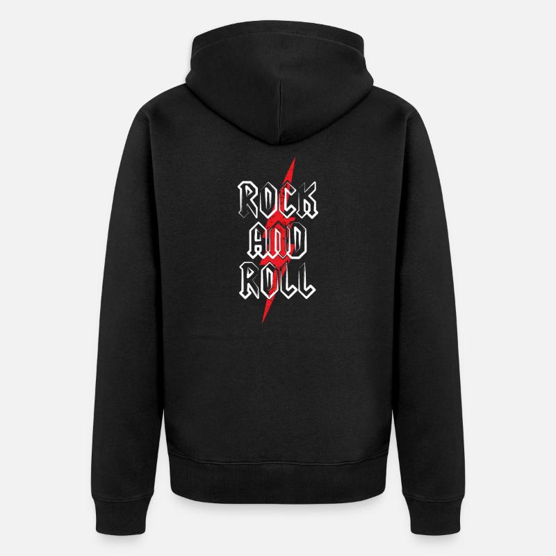 Rock and Roll - Unisex Premium Bio Zip Hoodie - Schwarz