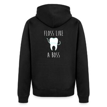 Drôle de dentiste t-shirt & cadeau de dent - Veste à capuche bio Premium Unisexe - noir - Dos - Nico (187cm)
