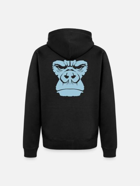 Gorilla 1511 - Unisex Premium Organic Zip Hoodie - black