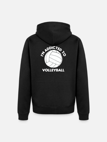 volleyball - Unisex Premium Organic Zip Hoodie - black